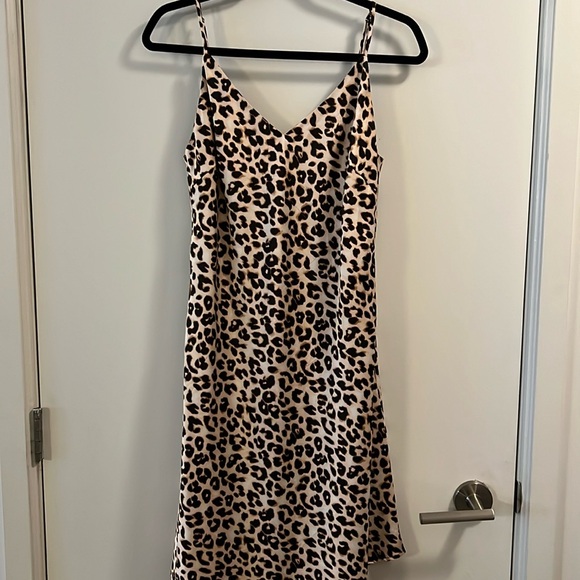 Leopard Print Slip Dress - Picture 1 of 6